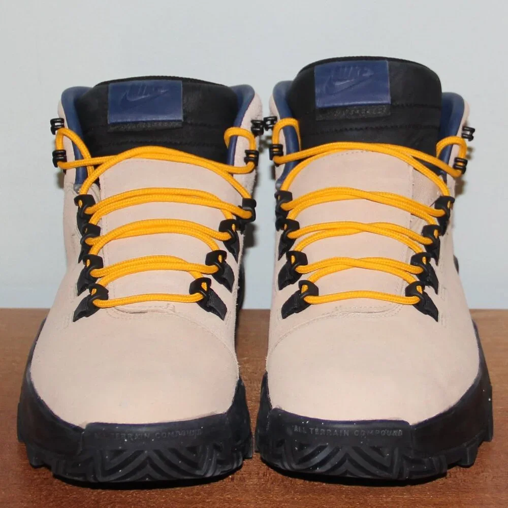 Nike Cygnal Leather Waterproof Boots Mens 9.5 10.5 Desert Ore Navy Black